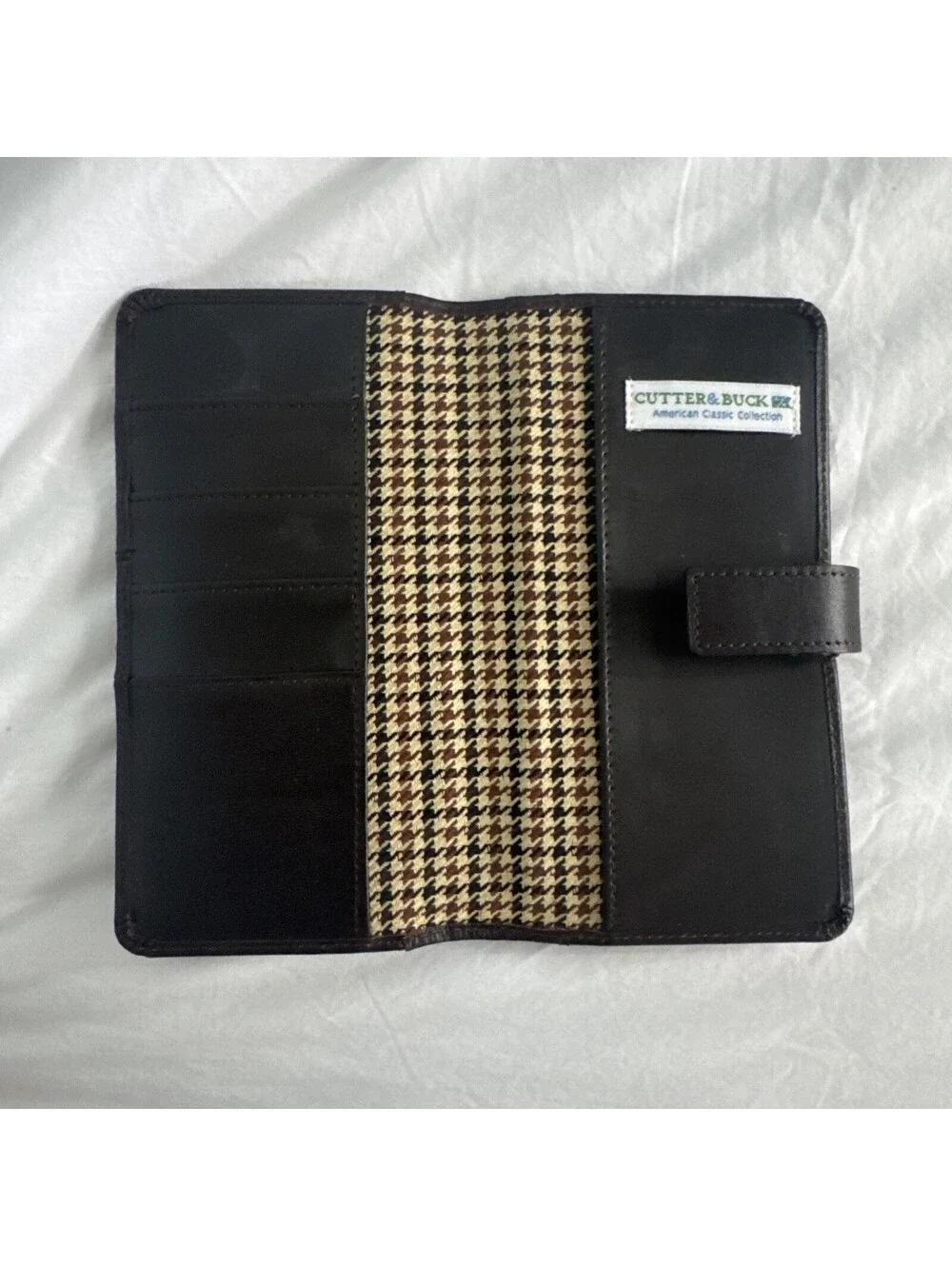 CUTTER & BUCK Brown Leather Travel Wallet Organizer
